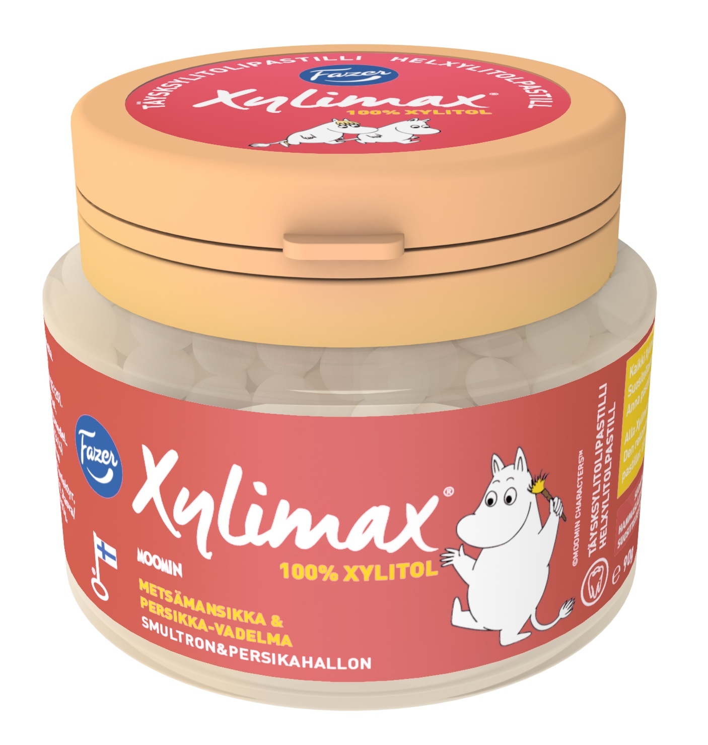 Fazer Moomin Xylimax pastilles in 90 g jar