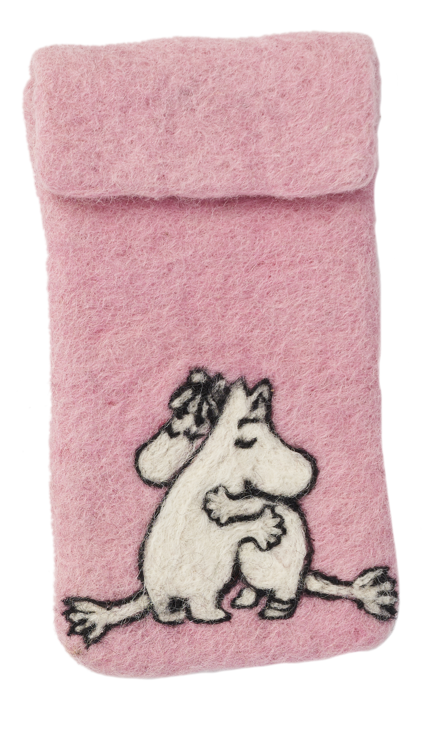 Klippan Moomin Pink Love hand felted iPhone cover