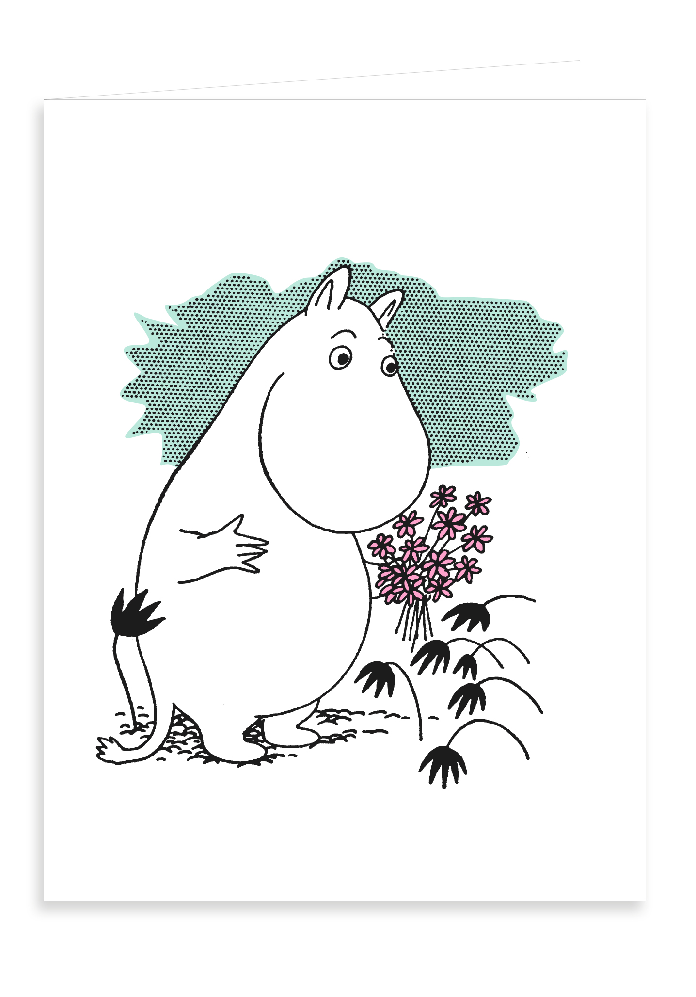 Putinki Letterpress Greeting Card Moomintroll
