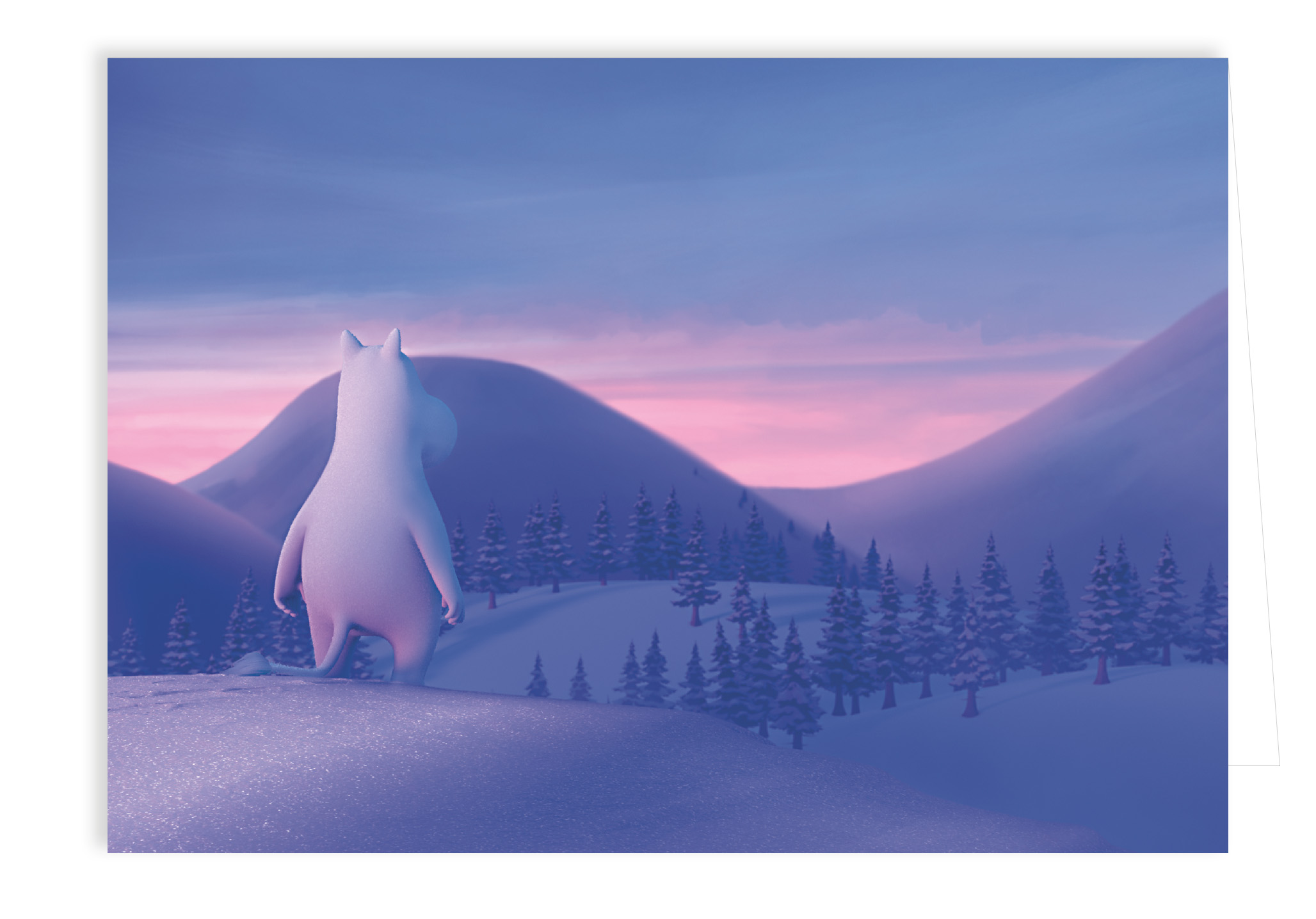Greeting card Moomintroll and the Mountain View