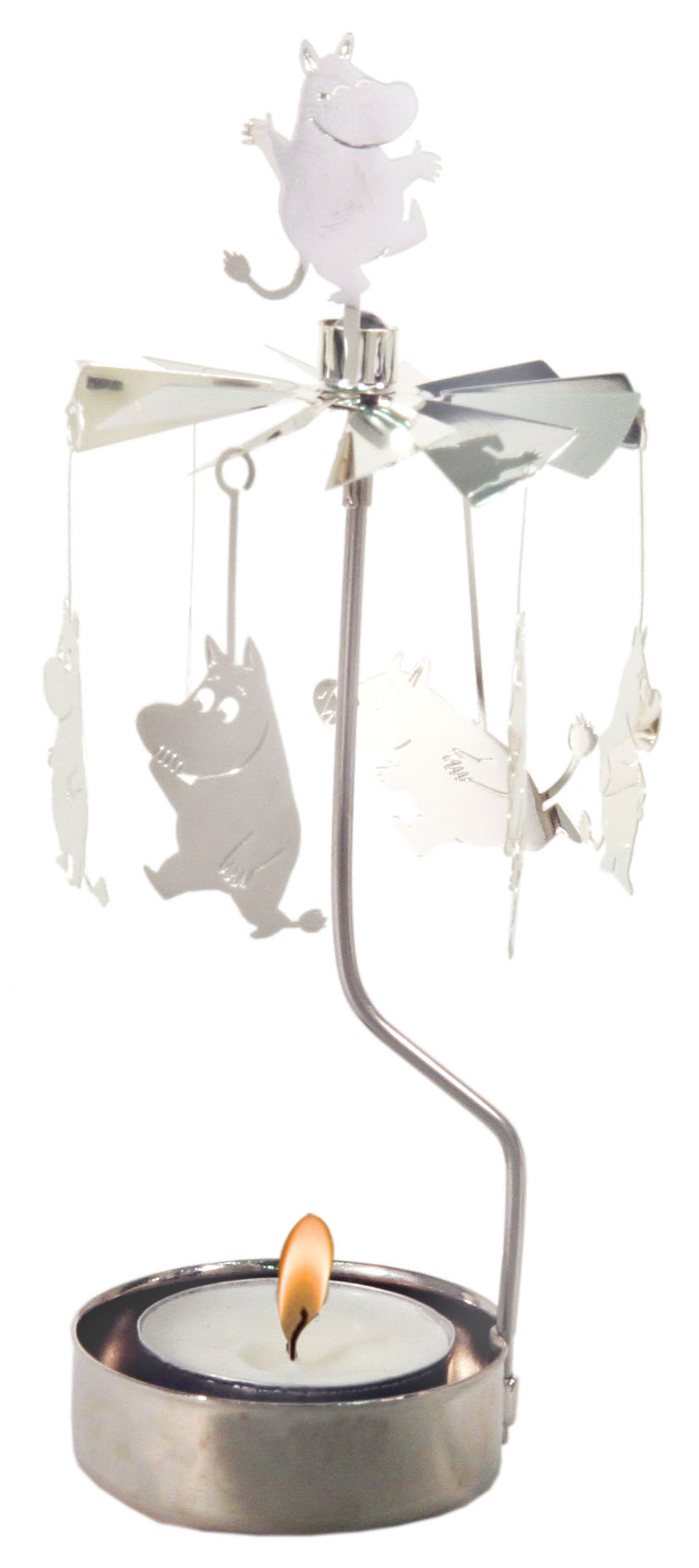 Pluto Rotary candle holder Moomin Silver
