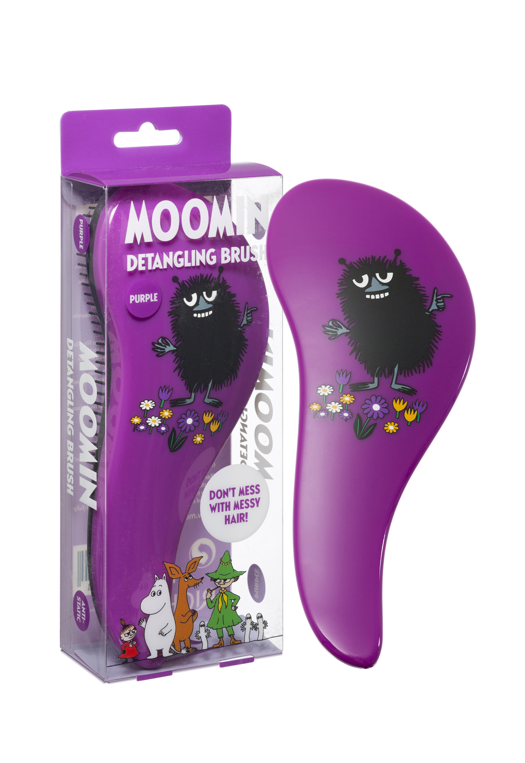 Rich Moomin Detangling Hairbrush Stinky Purple