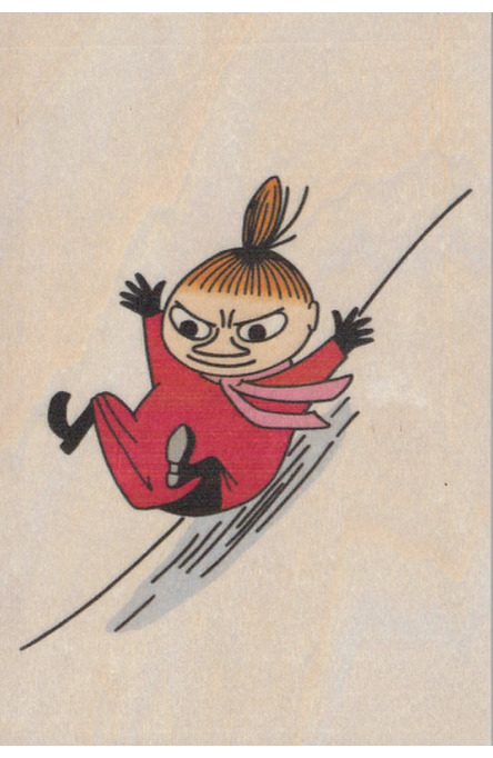 Come to Finland wooden postcard Little My sliding MU15