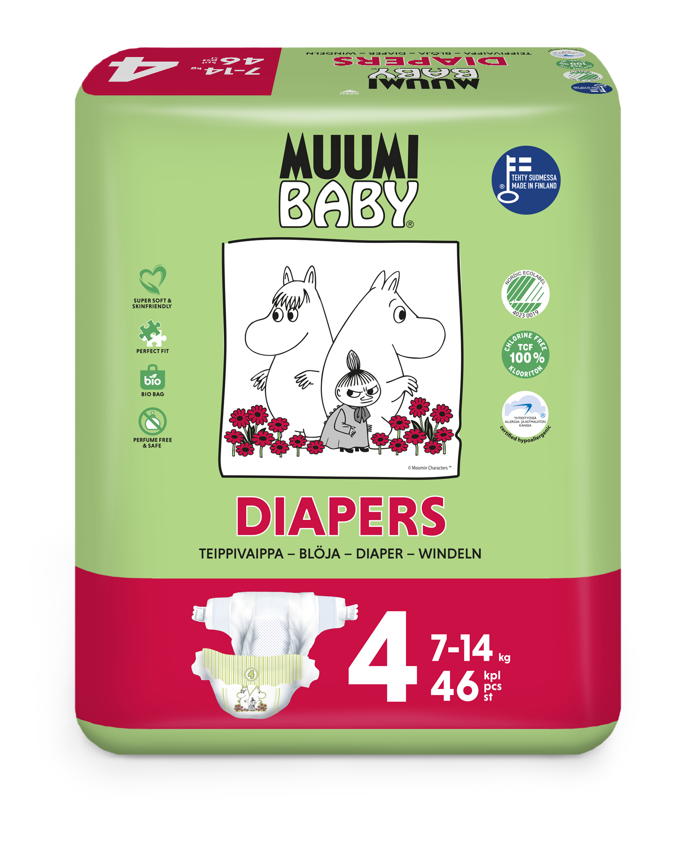 Delipap Muumi Baby Diapers 4