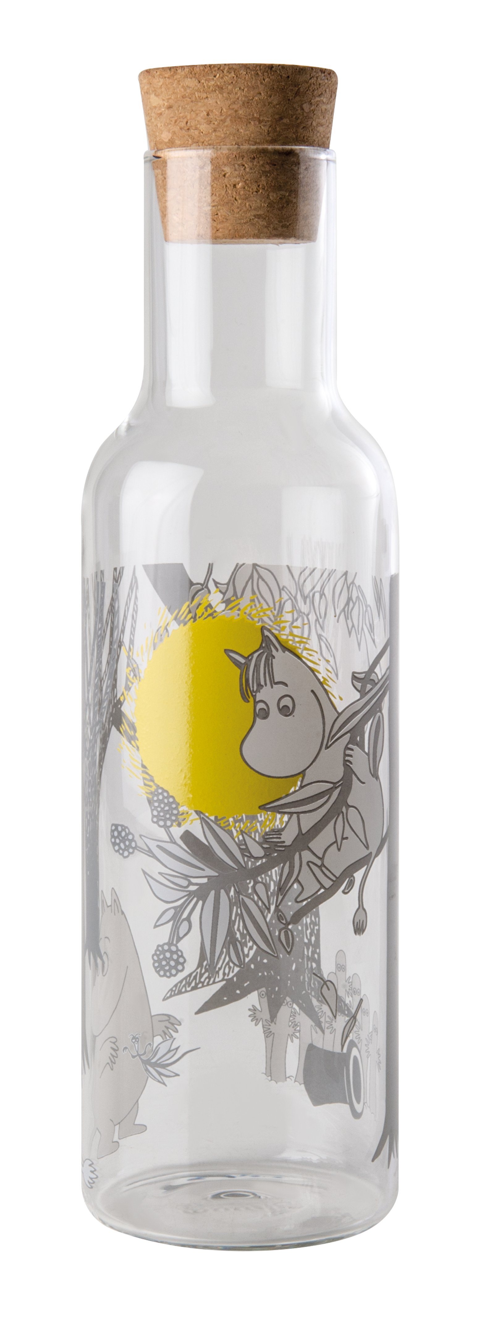 Muurla Bottle with cork lid 1L, Moomin Forest