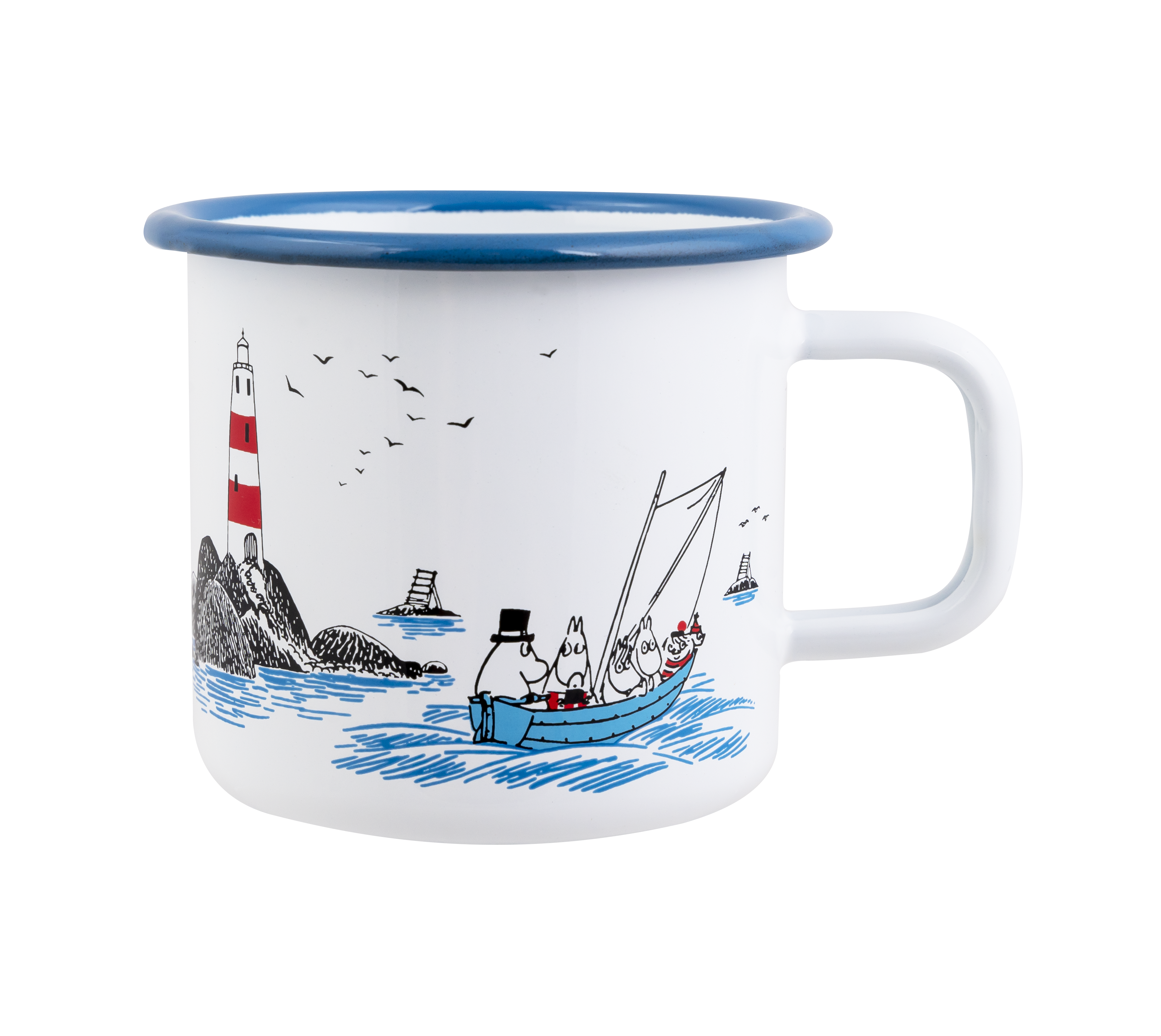 Muurla Moomin #OURSEA Sailing together enamel mug 3,7 dl