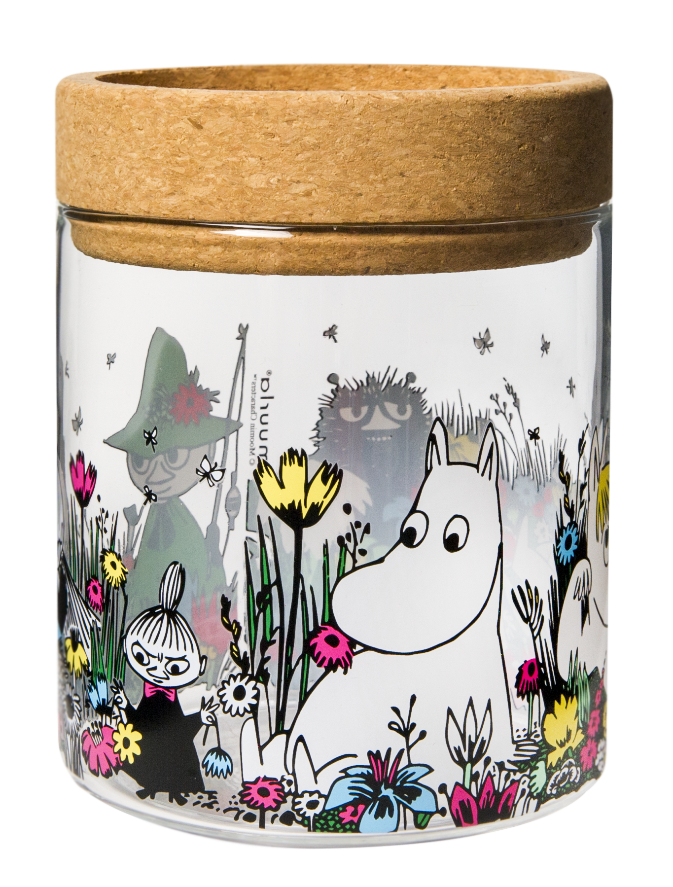 Muurla lantern/jar with cork stand/lid, Moomin Shared Moment