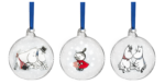 Moomin Winter Play decoration ball, set of 3