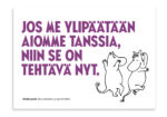 Putinki Letterpress Postcard Tanssi