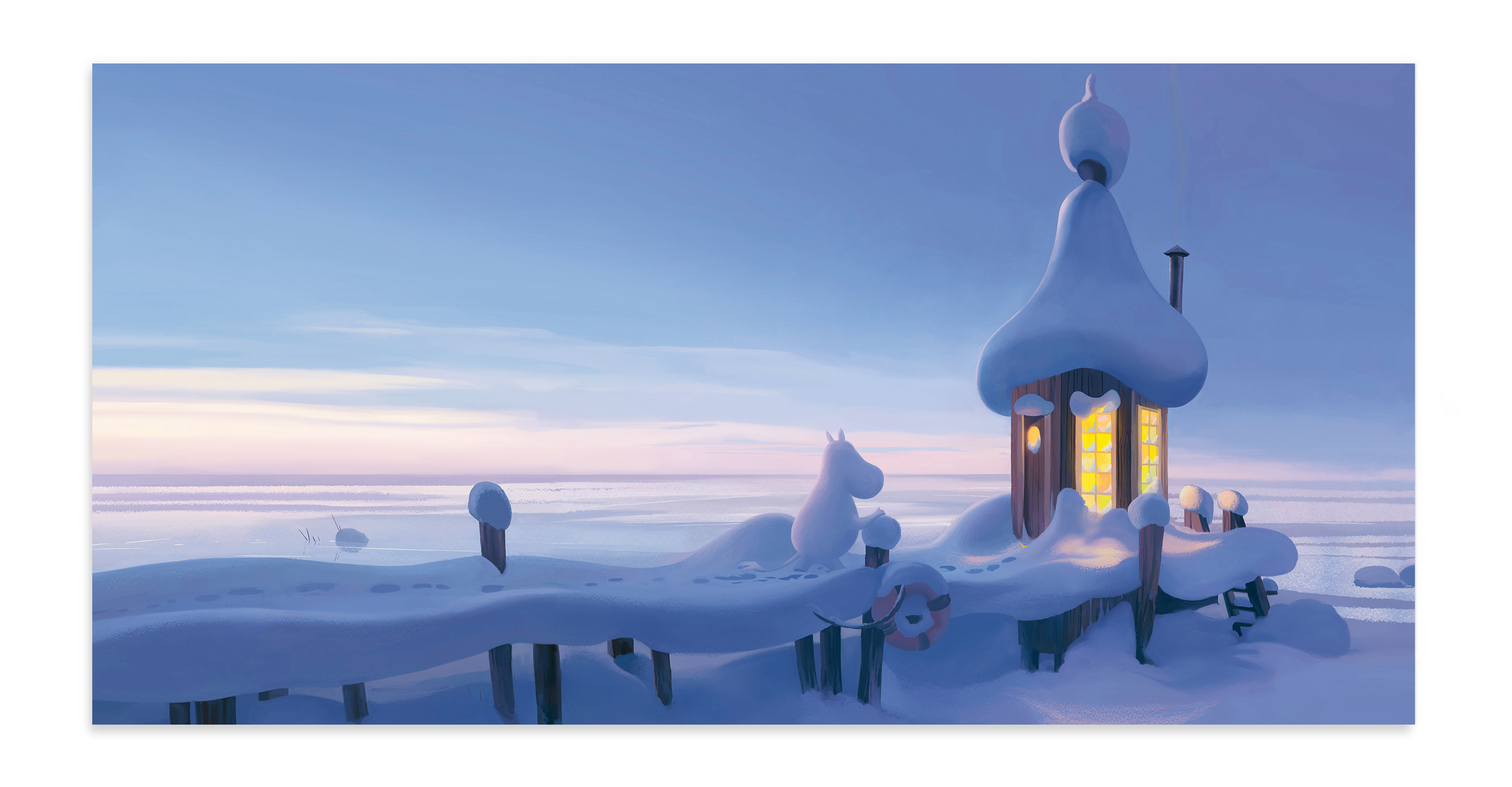Putinki Panoramic Postcard Moominvalley Winter